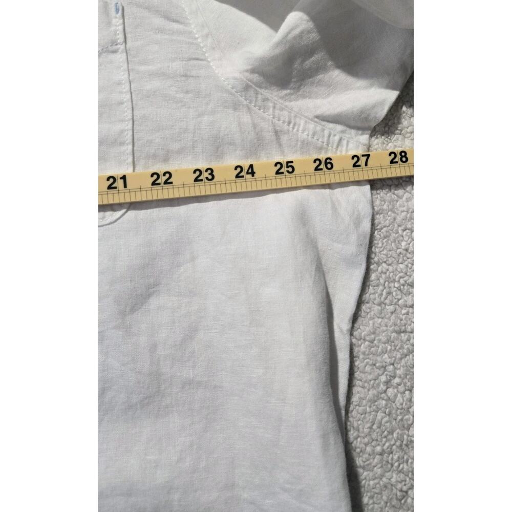Tommy Bahama Long Sleeve Shirt Sea Glass Breezer White Solid Linen New XXL - Picture 7 of 11